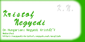 kristof negyedi business card